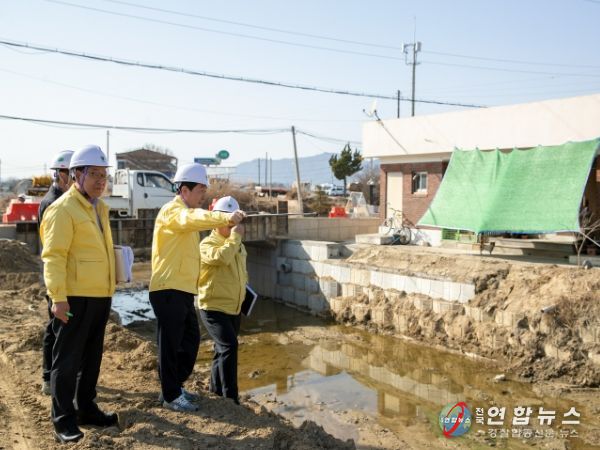 이재영 증평군수, 해빙기 대비 건설공사 현장점검