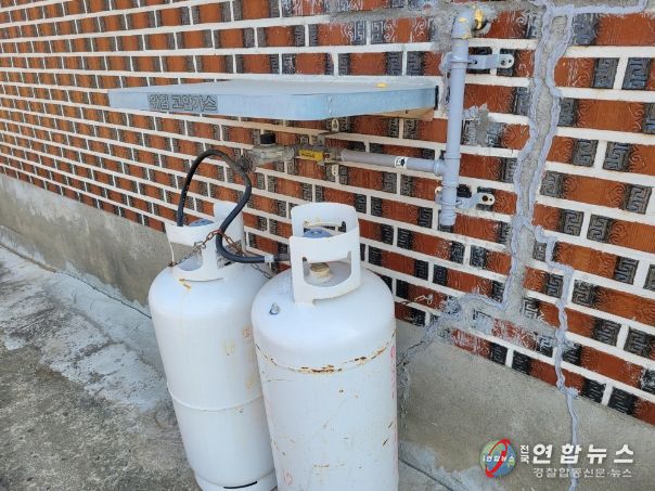 LPG용기 고무호스 금속 배관 교체 후