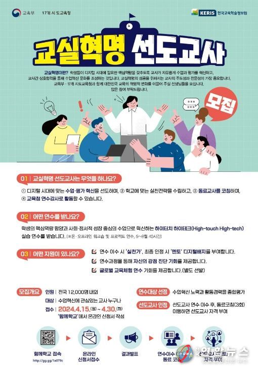 교실혁명 선도교사 공모 포스터