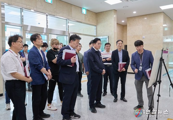 박경귀 아산시장 둔포 국민체육센터 현장 방문