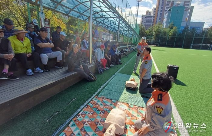 양주2동 그라운드골프클럽, 회원 대상 심폐소생술 교육 실시