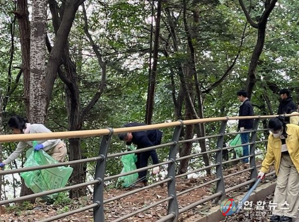 익산시, 신흥저수지 둘레길 환경정화