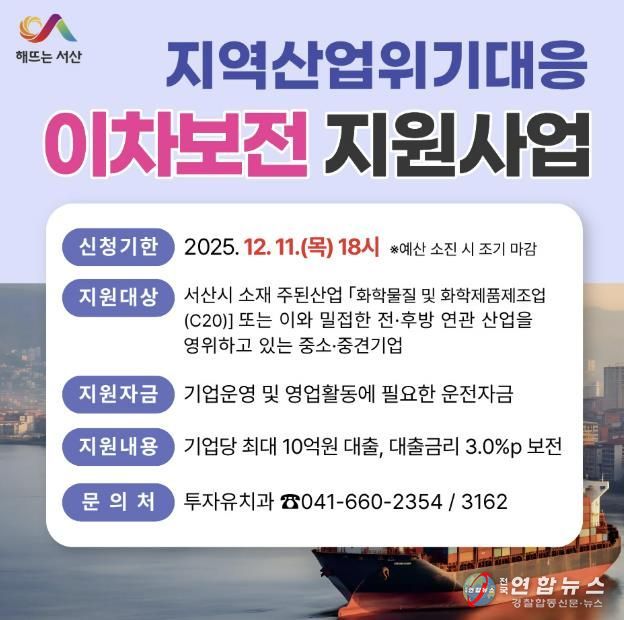 지역산업위기대응 이차보전 지원사업 홍보물