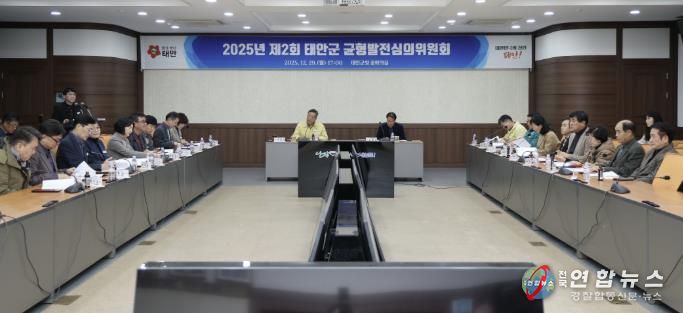 29일 군청 중회의실에서 개최된 균형발전심의위원회 회의 모습.