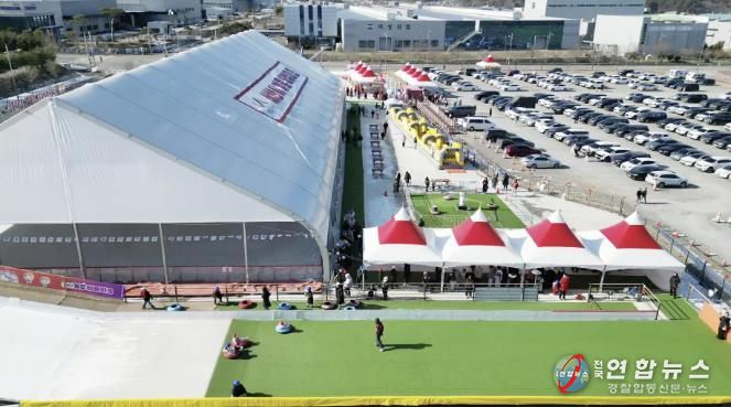 겨울 테마파크 전경