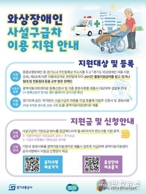 와상장애인 지원 포스터