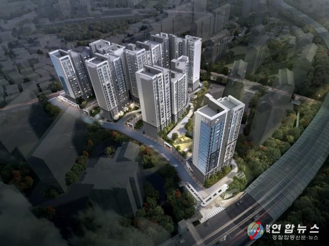 리모델링 사업계획이 최종 승인된 '수지뜨리에체 아파트' 조감도